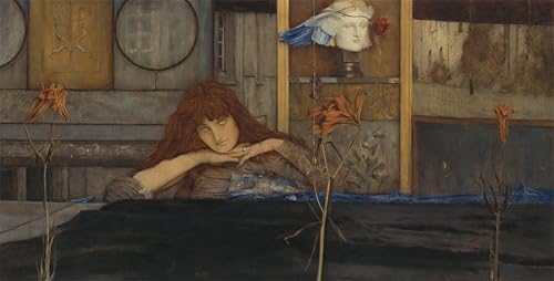 Peinture Décorative sur Toile Fernand Khnopff pour habiller un grand mur vide de bureau 60x90