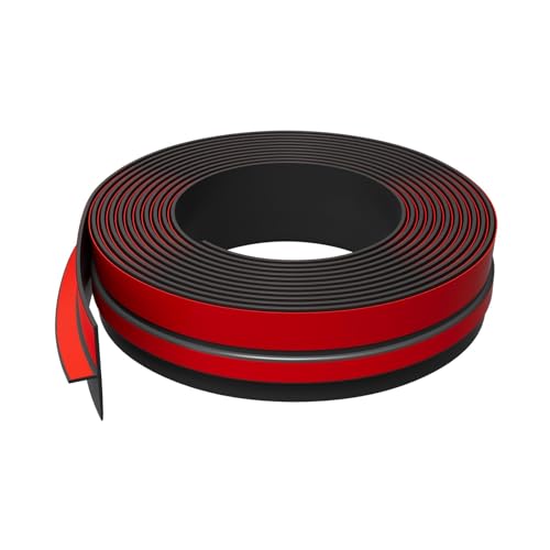 Elvone T-Shaped Door Draft Stopper, 1.97 in x 40 Ft Silicone Seal Strip for Windows Gaps, Weather Stripping Seal Strip Shower Sweep, Black by Elvone - Image 6