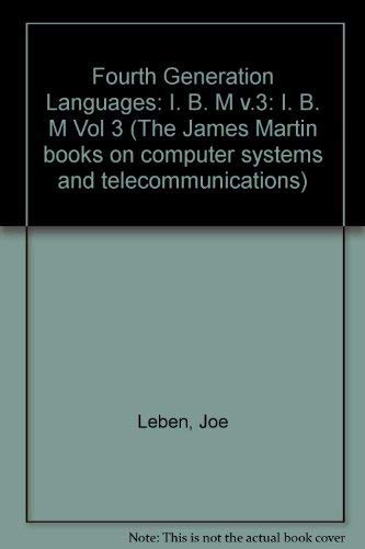 Fourth Generation Languages: 4Gls from IBM 0133297640 Book Cover