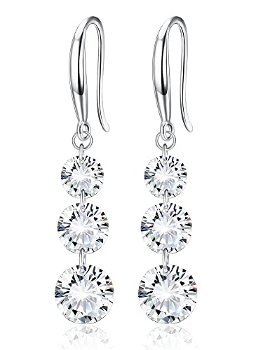 KALVICA 925 Sterling Silber Hängende Ohrringe mit Zirkonia Kristall -...
