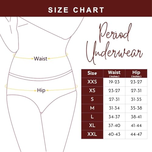 Image of Women's Hipster Period Panty Leak Proof Period Underwear for Medium to Heavy Flow Reusable for 3Year Panties for Women No Pad Required (Multi Color)