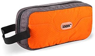 GOX Premium Toiletry Bag, Dopp Kit Case For Travel, Multifunction Cosmetics Organizer Pouch(Orange/Grey)