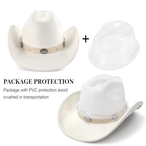 Image of Cowboy Hat for Men Women Suede Western Leather Cowgirl Hats Uniex Hat