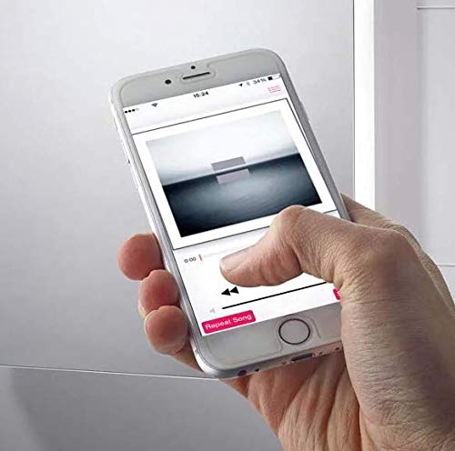 Pebble Grey™ Adara Illuminated LED Bathroom Mirror with built-in Bluetooth Speakers and Heated Demister Mirror Pad | Motion Sensor Switch | 600 x 800 | IP44 Rated | 10 Year Guarantee