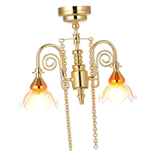 Mobilier miniature fonctionnel vintage avec lampe LED magnétique Uonlytech haute finition