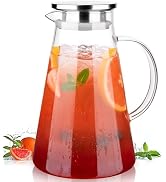 Aazon.co: LUNA≈ANTHA Glass Pitcher, 2.1 Liter 72oz Water Pitcher with lid and Handle, Large... Aazon.co: LUNA≈ANTHA Glass Pitcher, 2.1 Liter 72oz Water Pitcher with lid and Handle, Large...