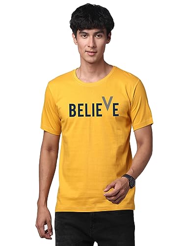 Image of ADRO 100% Cotton Lycra Tshirts for Men Combo Pack of 3 | Regular Fit | Printed T Shirt | Round Neck Half Sleeve| Mens Tshirts