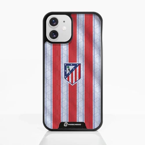 Coque Atlético Madrid iPhone 12 Mini antichoc fini les rayures grâce au TPU noir de football