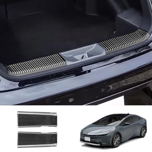 プリウス60系 5代目 新型 ラゲッジスカッフプレート リアバンパープロテクター PRIUS 60系 バンパー トランク ラゲージ 保護パーツ ガーニッシュ アクセサリー 汚れ防止 傷防止 ステンレス ブラックヘアライン