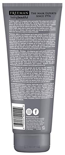 Freeman Facial Charcoal & Black Sugar Polish Mask, 3 Count (Pack of 1)