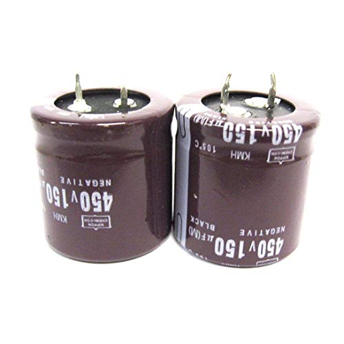 Swiftswan 2Pcs Electrolytic Capacitors 450V 150uF Volume 25x30 mm 150uF 450V New