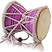 Handmade Wooden & Leather Classical Indian Folk Dumroo Damroo Damaru Hand Drum Set Percussion Decorative Collectible Showpiece World Musical Instruments (Pink)