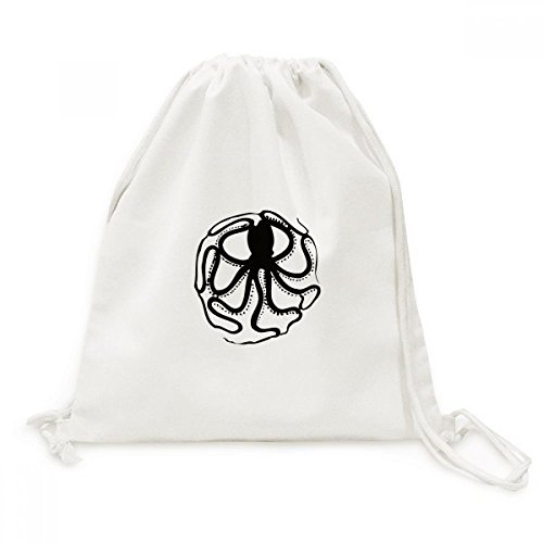 Sac à dos octopus la vie marine noire pour vos randonnées et vacances
