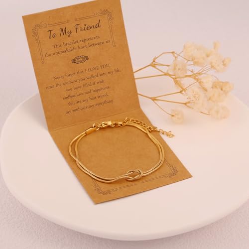 Image of Matching Bracelets for Couples Love Knot Bracelet Pinky Promise Soulmate Relationship Friendship Bracelets Forever Infinity Jewelry Gifts for Women Her Him