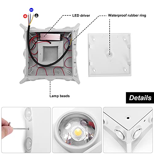 KAWELL 18W Modern Wall Wash Light LED Wall Light Waterproof IP65 Aluminum Wall Lamp LED Indoor Outdoor for Bathroom Bedroom Stairs Corridor Living Room Entrance Porch - Image 2