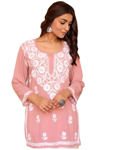 Image of Sidhidata Women Rayon Regular Stylish Kurti with 3 /4 Sleeves & Beautiful Neck Embroidery Ideal for Casual Office Wear & Everyday Comfort (Kurti Angell)