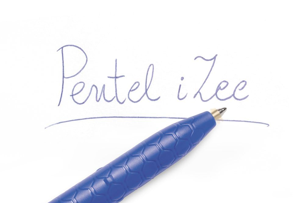Pentel IZee BX460 – Confezione 14 Penne A Sfera, Punta 1.0 Mm, Inchiostro Blu, Impugnatura Comfort - 6