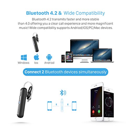 Image of 3 idea Imagine Create Print Tessco Stereo Bluetooth Earpiece EB-277 (Black)