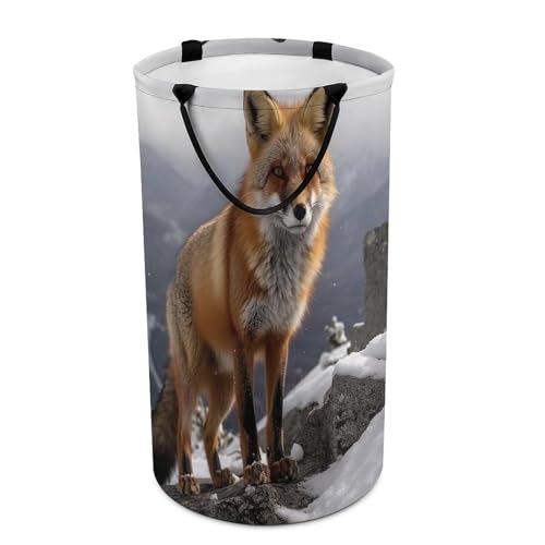 Panier à linge Fox on Snowy Mountain imperméable et pliable de grand format - 2