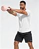 SMENG White T Shirt Men Short Sleeve Round Neck Tee Tops Running Hiking Breathable Wicking Dry Fit Tshirt Mens White S #2