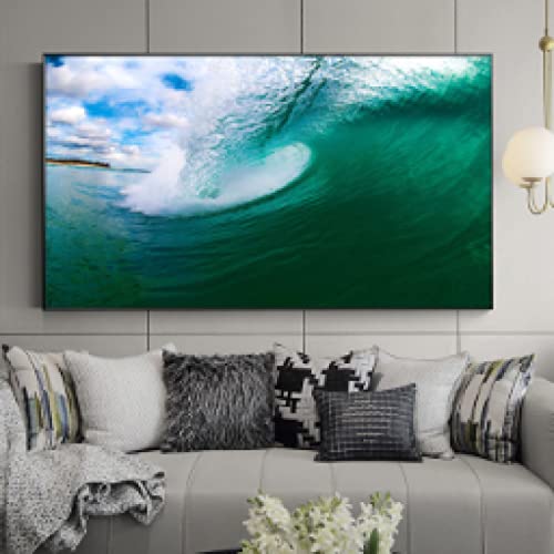 Peinture abstraite de vague d océan moderne affiche decoration murale salon toile nordique 55x95