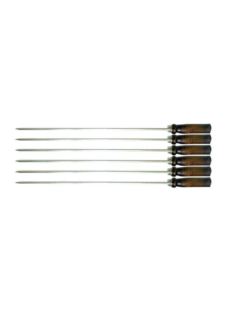 Kitchen Item skewers Barbecue Grill Stainless Steel 20 inch 4 mm Square Rod 4 inch Wooden Handle Full Length 22 inch 1