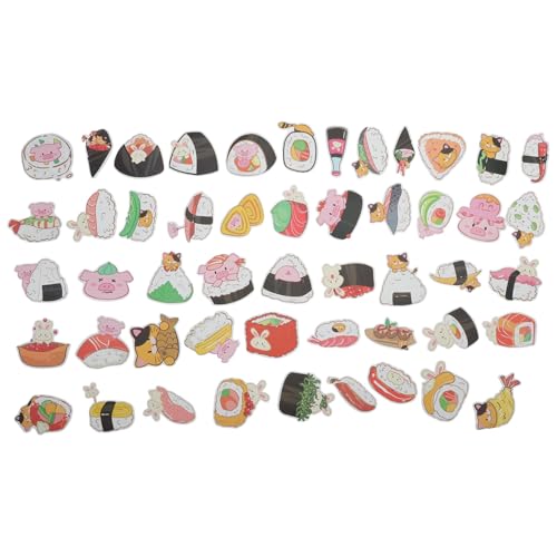CAPASTEC 50 Pcs Autocollants Motifs Sushi Étanches Carnet De Scrapbooking Autocollant Esthétique Valise Pour Bouteille D'Eau Autocollant Skateboard Guitare...