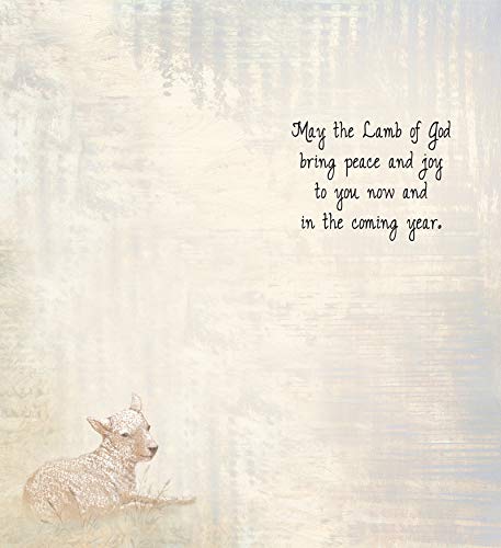 LPG PERFORMING ARTS BOXED CHRISTMAS CARDS Lamb of God Long Non-flake Glitter Embellished Boxed Christmas Cards with Full Color Inside Designs (14 glitter cards - Image 3