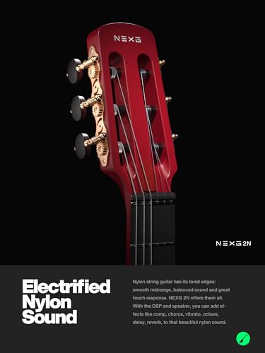Image of Enya Acoustic-Electric Carbon Fiber Classical Nylon String Travel Guitar NEXG 2N with 50W Wireless Speaker, Thickened Gig Bag, Footswitch Pedal, Charging Cable, Adjusting Wrench
