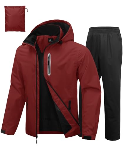 Image of SWISSWELL Men's Waterproof Golf Rain Suit Rain Gear Jacket and Pants Lightweight for Golf Fishing Big and Tall S-5XL