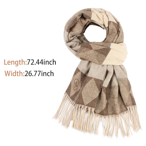 Womens Winter Scarf Lightweight Soft Shawl Tassel Scarf for Cold Weather4