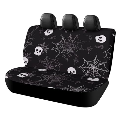 Housse de siège de voiture imperméable universelle gothique Halloween pour auto et SUV