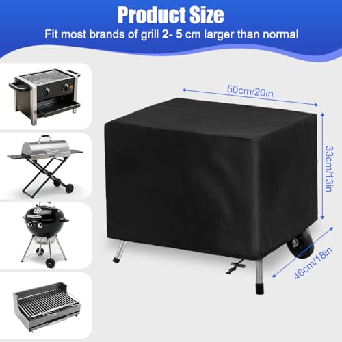 OFFCUP Grillabdeckung Wetterfest, Grill Abdeckhaube, 210D Oxford, Gasgrill Grillabdeckung Abdeckplane Reißfest BBQ Cover, Winddicht, UV-Beständiges, Rost und Schimmel(50 * 46 * 33cm) 2