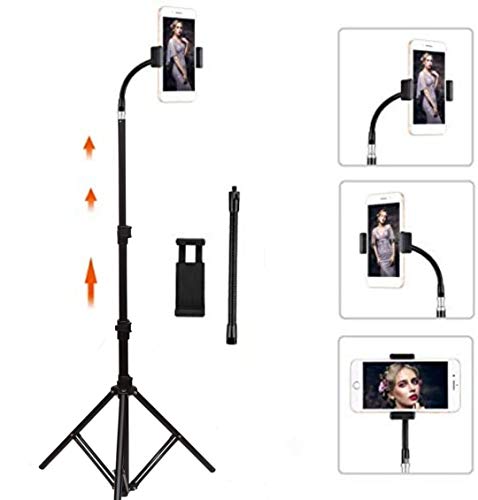 Image of VTS Tripod Stand, 360 Degree Flexible Universal Smart Phone Stand with Clamp, Extendable Stand, Compatible for 2 inch-3.2 inch iPhone & Android Cell Phone