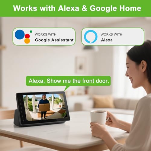 Image of Wireless Doorbell Camera with Chime, 2K HD Smart WiFi Door Bell Cameras,Head-to-Toe View, Battery Operated, PIR Motion Detection, 2-Way Audio, Night Vision, SD Card & Cloud Storage, Works with Alexa