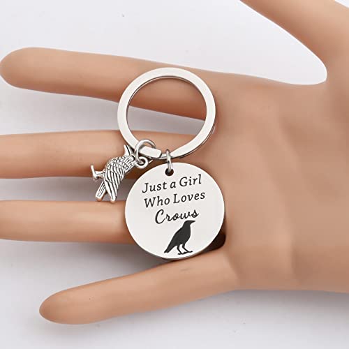 PLITI Crow Gift Crow Lover Gift Just A Girl Who Loves Crows Key rings Crow Bird Jewelry Raven Gift Crow Mom Gift4