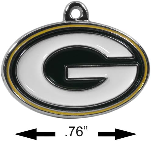 NFL Siskiyou Sports Fan Shop Green Bay Packers Chain Necklace with Small Charm 22 inch Team Color - Image 4