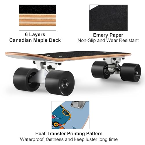 Image of KO-ON Skateboard Complete Skateboards 22 Inch Mini Cruiser Skateboards for Beginners Kids Boys and Girls