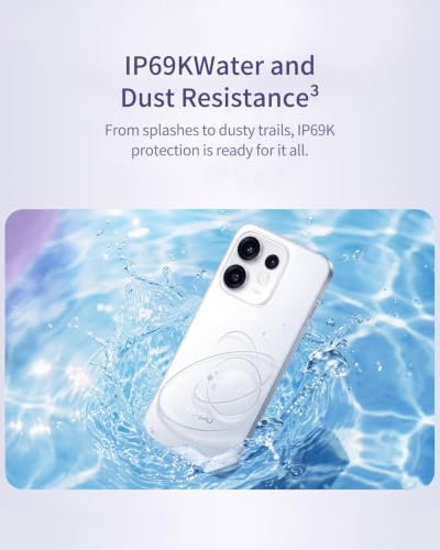 Image of OPPO Reno16 5G((12GB+256GB, Starry White)| 50MP 3.5X Telephoto Camera | 4K 60fps HDR Video | AI Remix Collage | Snapdragon 7 Gen 4 | 6700mAh 80W SUPERVOOC | ColorOS 16 | IP69K