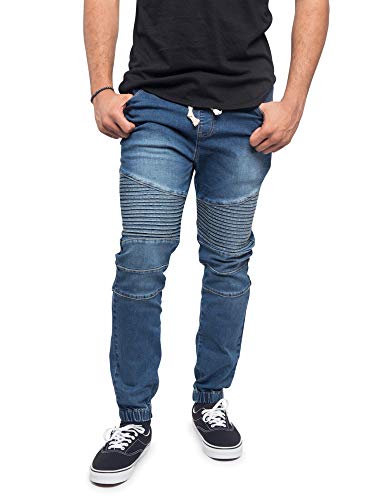 Men's Drop Crotch Joggers Denim Jean Pants