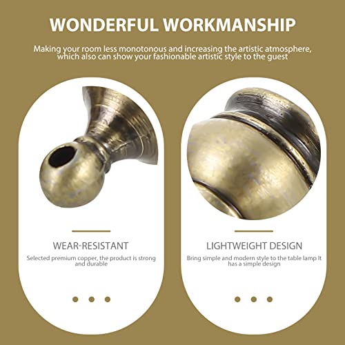 Image of LABRIMP Harps, M Decorations Golden Top Pipe and Shade, Remates Lamps Antique Supplies Light Knob Accessories for Table Lampshade Tops Bronzing Decorative Riser Holder Alloy