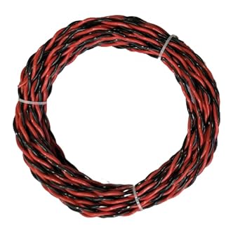 STAR ENTERPRISES,*//* Flexible 2 Core PVC Insulated Copper Wire 220-240 Volt for Home, Office, Industrial, Electrical Uses etc, Red-Black. (5 mtr)