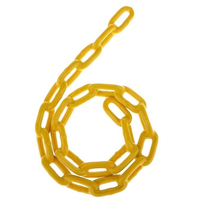 CHARMING TREASURES Heavy Duty Thermoplastic Coated Metal Link Chain for Hammock Swing Seats Indoor Outdoor, (1.5 M, Yellow)-image-23