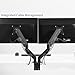 VIVO Aluminum Articulating Dual Monitor Arm for 13 to 30 inch Screens, Desk Mount Tension Spring Monitor Stand for 2 Screens, Black, STAND-V102O