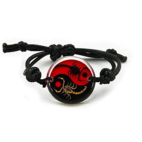 BicBugs BicBugs Scorpion Bracelet Black Red yin yang