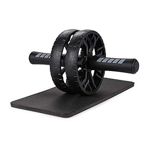 KISSBELLY Ab Roller Exercise Wheel with Thick Knee Pad, Abdominal Core Abs Roller Wheel Gym Tool for Fitness Strength Workout