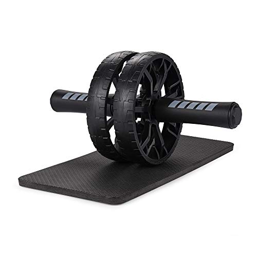 KISSBELLY Ab Roller Exercise Wheel with Thick Knee Pad, Abdominal Core Abs Roller Wheel Gym Tool for Fitness Strength Workout