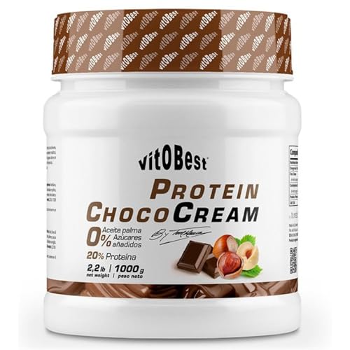 Crema de Chocolate Cacao Avellanas y Proteínas CHOCCO CREAM By Torreblanca - Producto Natural y libre de conservantes Sin Azúcar añadida- Suplementos Alimentación y Suplementos Deportivos - Vitobest