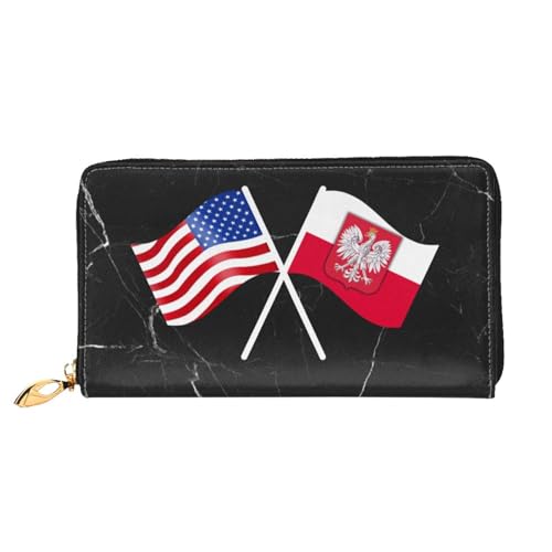American And Poland Flag Wallet Card Bag2