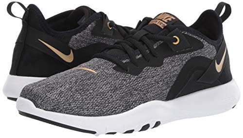 Image of Nike Women's Flex Trainer 9 Sneaker, Black /Metallic Gold-Gunsmoke, 12 Regular US